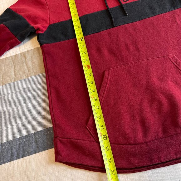 Adidas Hoodie Sweater Mens Small Red Two Tone Long Sleeve Cotton Sweatshirt - Picture 7 of 8